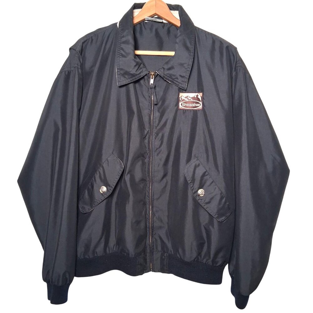 Vintage Snowshoe Mountain Resort Jacket Men M Black Lightweight West Virginia